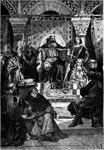Charlemagne Presiding at the School of the Palace