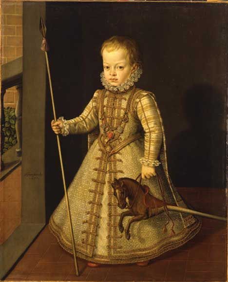 St. Aloysius was a page for Diego Félix of Austria, Infante of Spain (1575 – 1582).