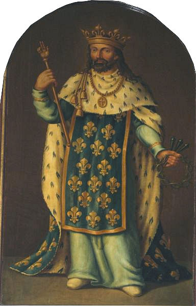 St. Louis IX. Painting in Notre-Dame de Poissy