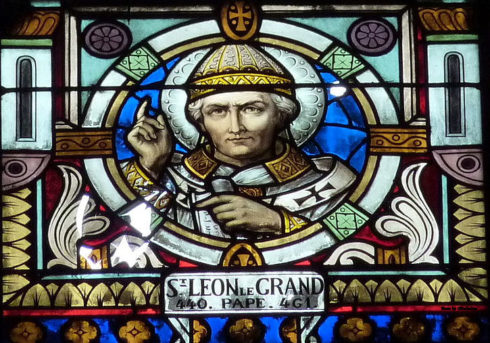 Stained glass window of Église Saint-Vincent-de-Paul in Clichy, France.