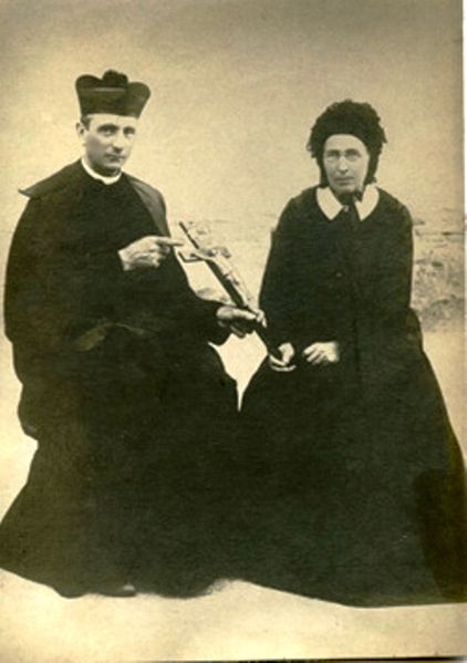 St. Hannibal, pictured here with Françoise Mélanie Calvat, one of the seers of Our Lady of La Salette.