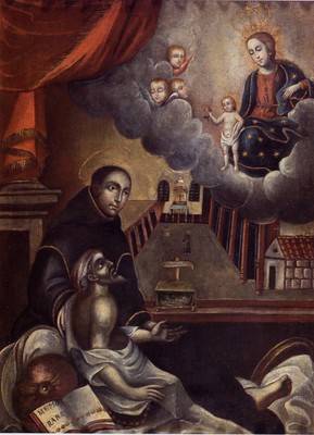 Painting of St. John of God by Cuzco School.